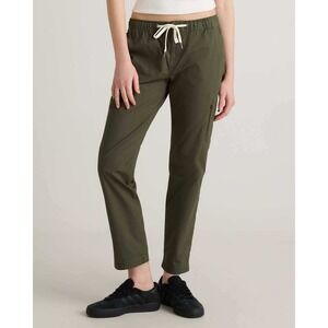 Quince Pants Womens Medium Organic Stretch Ripstop Straight Pants Loden Green